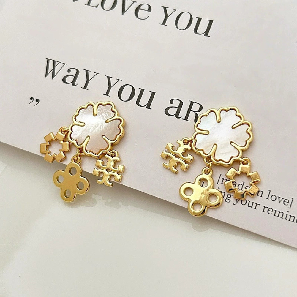 Tory Burch Mother of Pearl Earrings